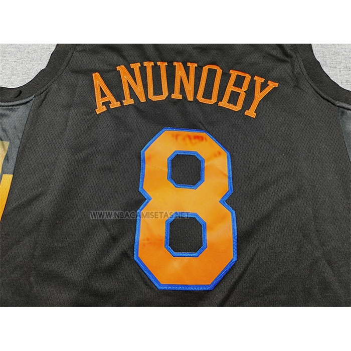Camiseta New York Knicks Og Anunoby NO 8 Statement 2025-26 Negro